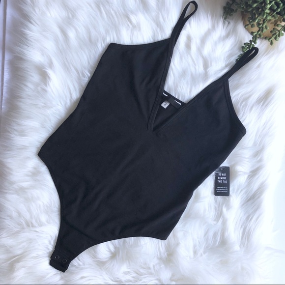 Express Tops - Express Black Bodysuit
